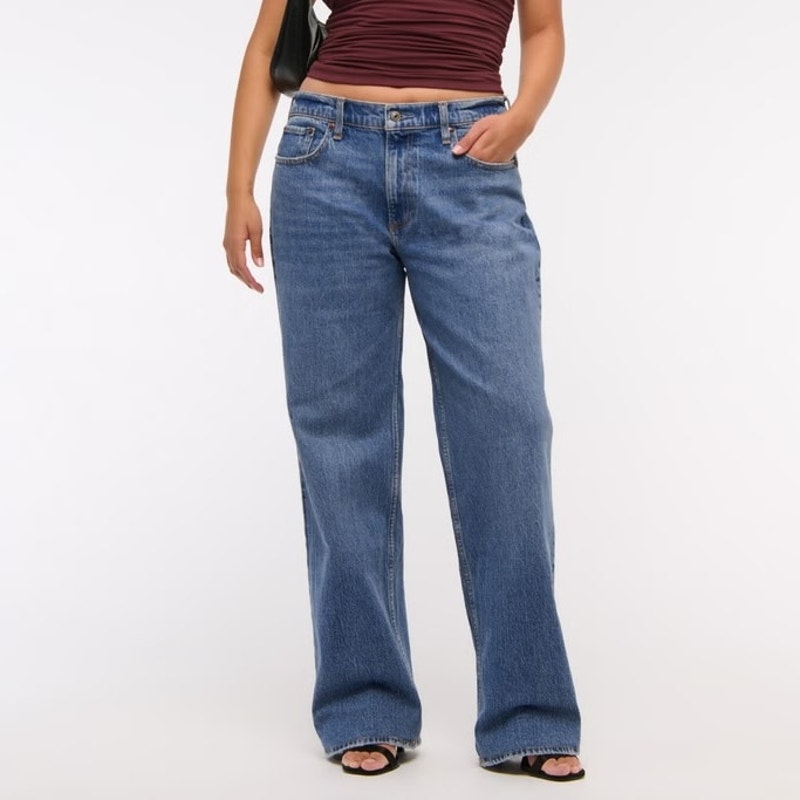 Abercrombie And Fitch Women's Low Rise Baggy Jeans Size 37/24 Short